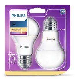 Philips Żarówka LED 11W E27 świeci jak 75W (2szt) 8718696586112