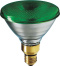 Żarówka reflektorowa PAR38 80W E27 230V zielona