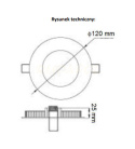 Oprawa downlight LED 6W biała okrągła 420lm 3000K