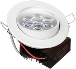 Oprawa LED 7W okrągła ciepła biała 490lm