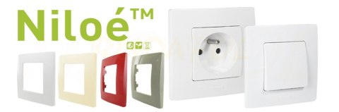 NILOE GNIAZDO HERMETYCZNE IP44 BIAŁE z klapką