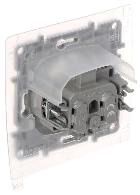 NILOE GNIAZDO 2P+Z IP44 BIAŁY z klapką (764561)