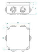 PUSZKA HERMETYCZNA N/T EP-LUX PK-2 IP55