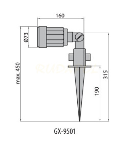 GX-9501 OPRAWA OGRODOWA NA SZPIKULCU