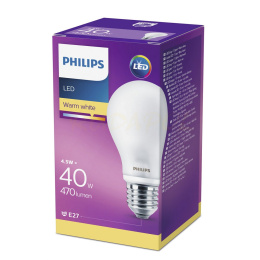 Philips Żarówka LED 4,5W E27 świeci jak 40W