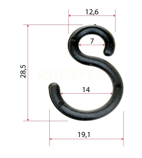 Haczyki plastikowe czarne do zawieszenia lampionów