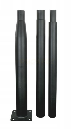 SŁUP STALOWY SKŁADANY 3M CZARNY