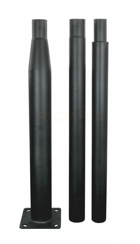 SŁUP STALOWY SKŁADANY 3M CZARNY