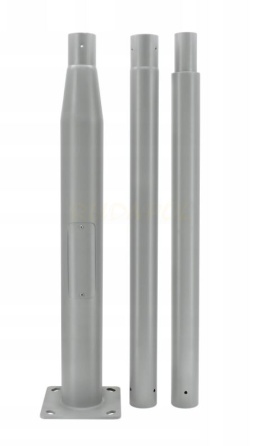 SŁUP STALOWY SKŁADANY 3M SZARY