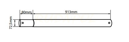 SŁUP STALOWY SKŁADANY 3M CZARNY