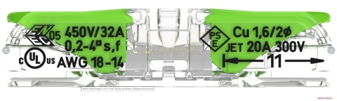 Szybkozłączka 2x0,2-4mm2 Green Range (221-2431) -1szt.