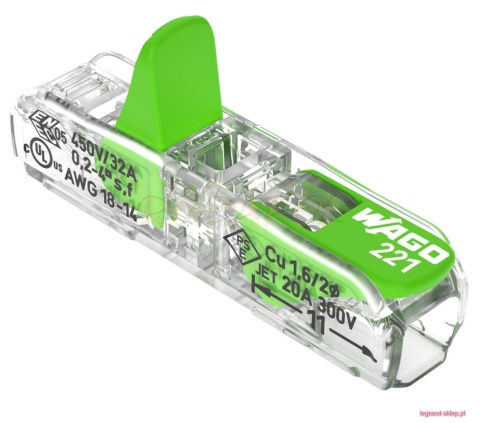 Szybkozłączka 2x0,2-4mm2 Green Range (op 10szt.)