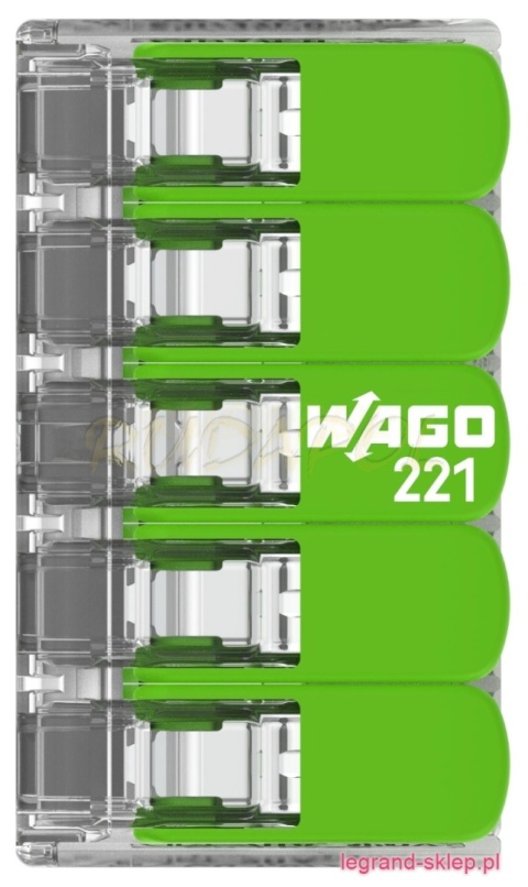 Szybkozłączka 5x0,2-4mm2 Green Range (221-425)