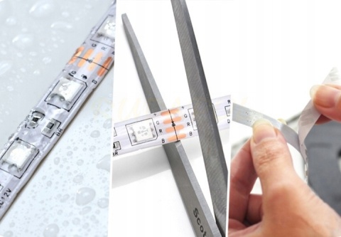 Taśma świetlna LED z 44-klawiszowym pilotem 1m