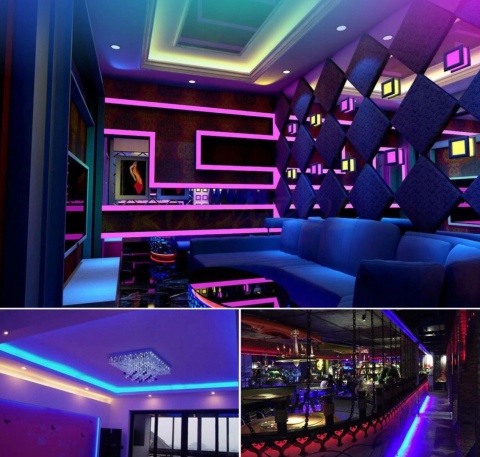 Taśma świetlna LED z 44-klawiszowym pilotem 1m