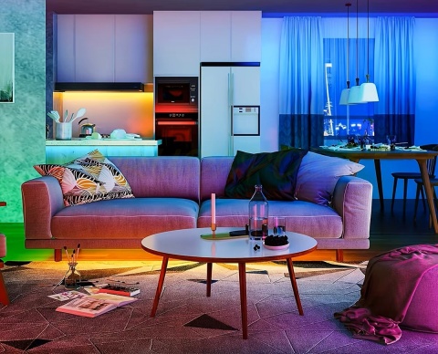 Taśma świetlna LED z 44-klawiszowym pilotem 1m