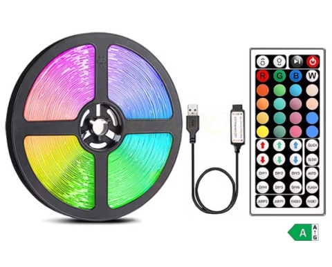 Taśma świetlna LED z 44-klawiszowym pilotem 2m