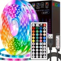 Taśma świetlna LED z 44-klawiszowym pilotem 5m