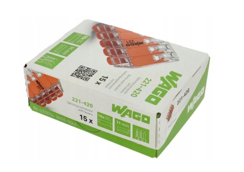WAGO 221-420 Szybkozłączka 10x0,2-4mm2 /15szt./