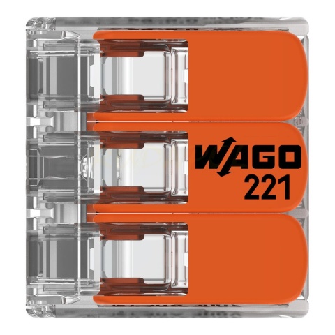WAGO 221-613 Szybkozłączka 3x0,5-6mm2 /30 szt./