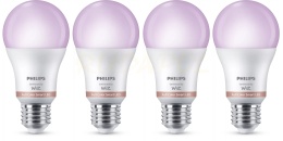 Żarówka LED 8,5W E27 RGB świeci 60W kpl - 4 szt.