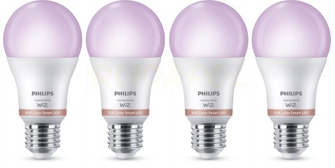 Żarówka LED 8,5W E27 RGB świeci 60W kpl - 4 szt.