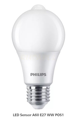 Żarówka LED 8W E27 2700K z czujnikiem ruchu i zmierzchu