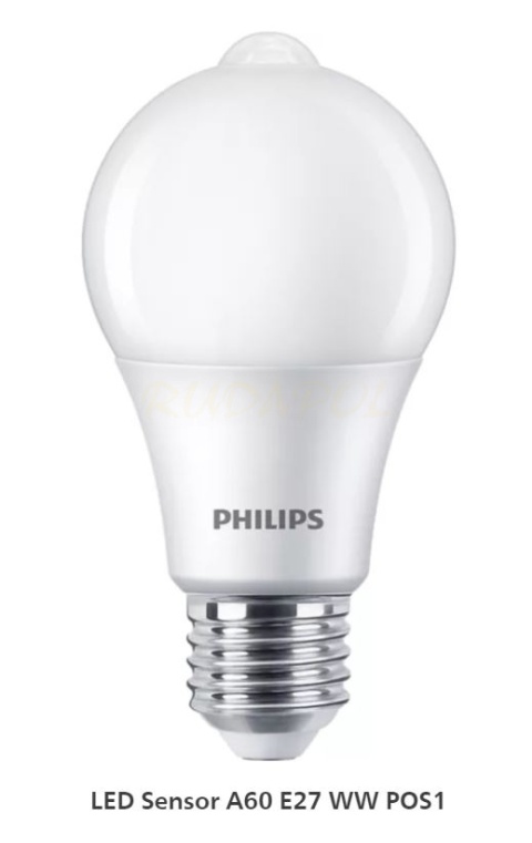 Żarówka LED 8W E27 2700K z czujnikiem ruchu i zmierzchu