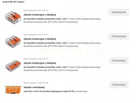 Zestaw złączki 221 z walizką L-BOXX (887-927)