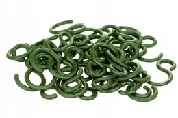 Zielone plastikowe haczyki do zawieszania lampionów - zestaw 10 sztuk