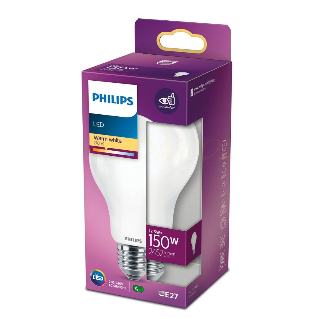 Philips Żarówka LED 17,5 W E27 świeci jak 150W (8718699764579)