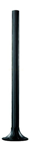 Słupek karbowany wzmocniony czarny 180 cm